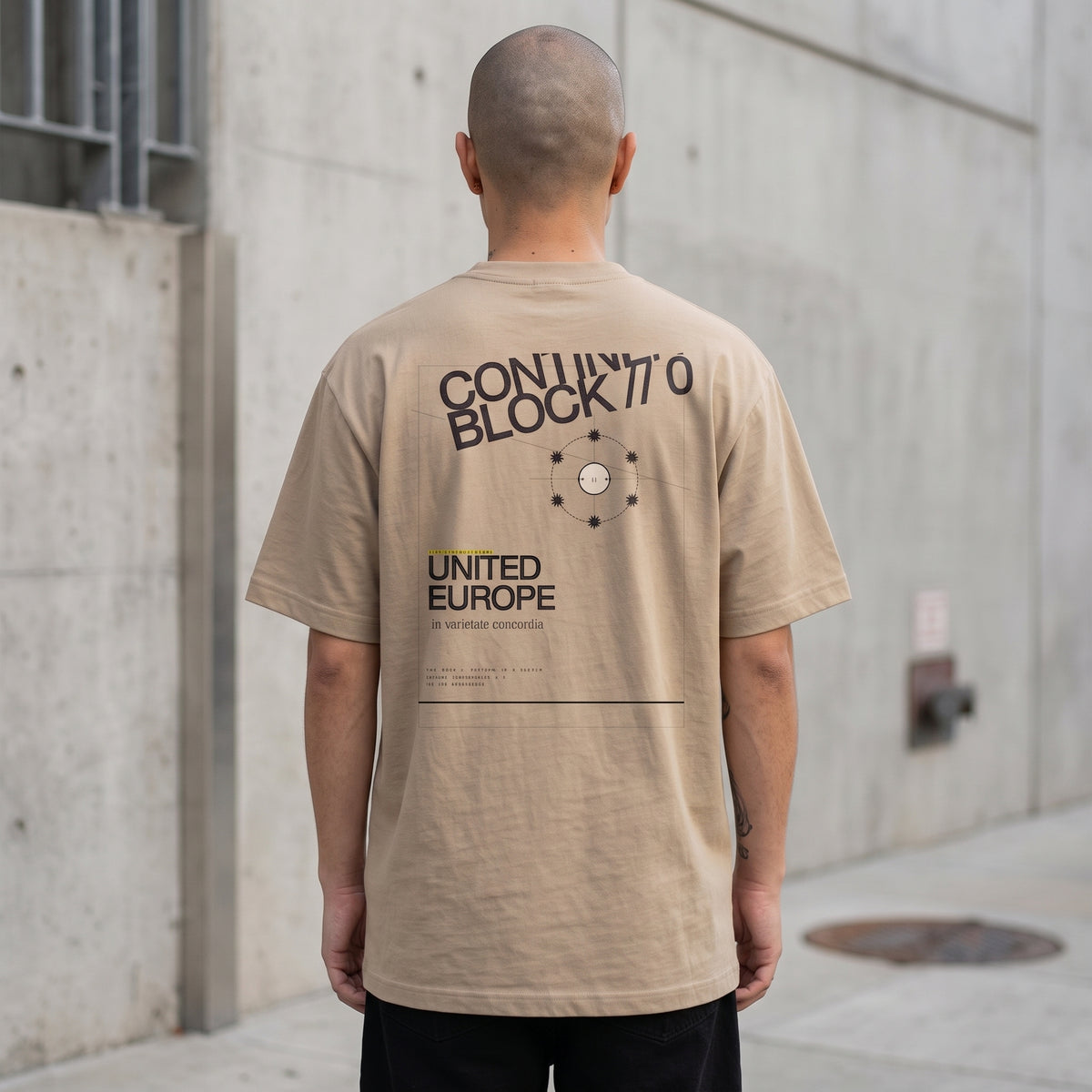 Europe Unite – Continental Utility Oversized Tee (Khaki)